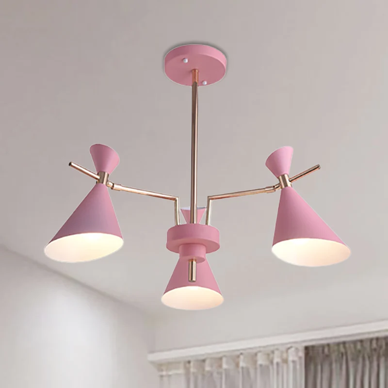 Noordse hanglamp met hoornvorm 3 lampen IJzeren hanglampen voor Dinging Room Clearhalo