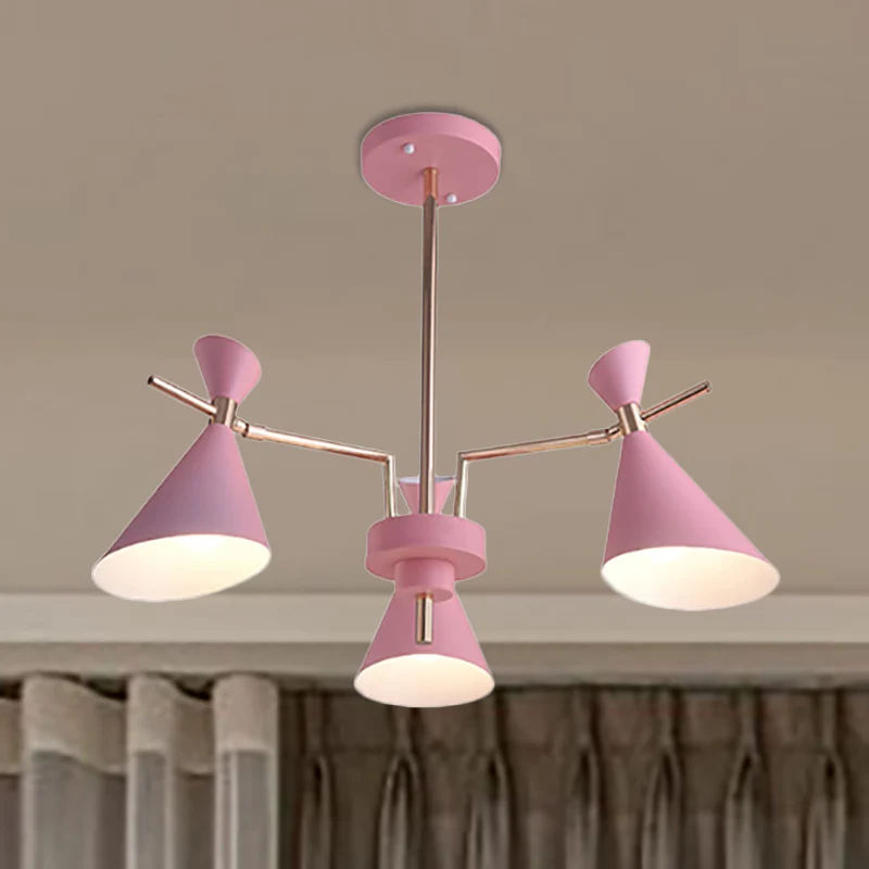 Noordse hanglamp met hoornvorm 3 lampen IJzeren hanglampen voor Dinging Room Clearhalo