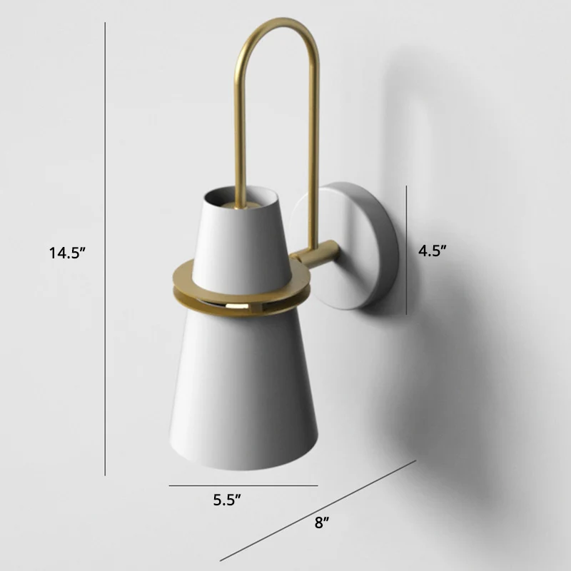 Noordse hoornvormige wandmontage verlichting metaal 1 hoofdslaapkamer leeslamp met spleet Clearhalo