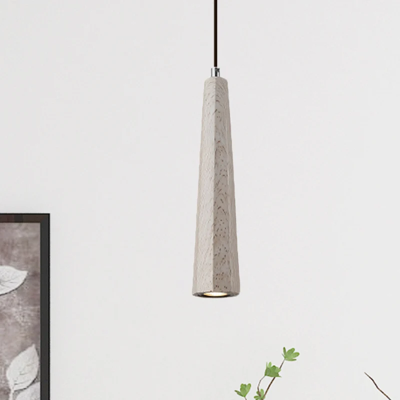 Nordic 1-lichts hanglamp met betonnen kap Zwart/grijs/bruin taps toelopend hangend plafondlicht Clearhalo