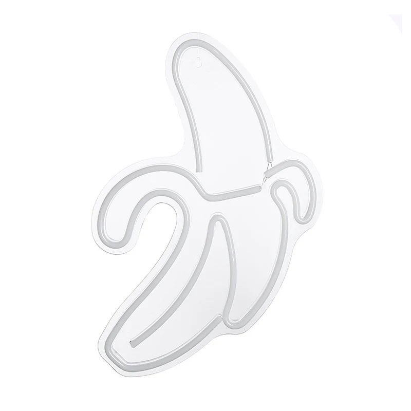 Nordic Banana Wandnachtlamp Acryl Kinderslaapkamer LED-nachtkastje licht wit met USB-plug- snoer Clearhalo