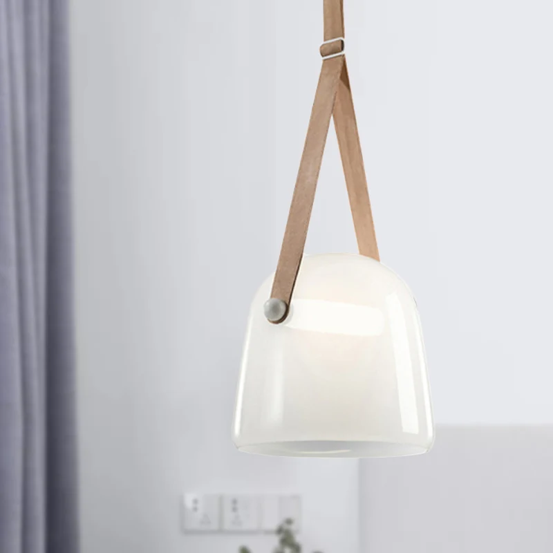 Nordic Bell plafondhanglamp wit/rookgrijs glas 1-lichts woonkamer hanglampset Clearhalo
