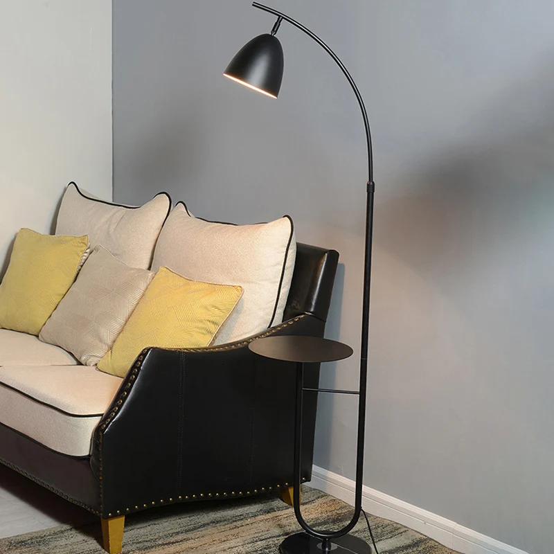 Nordic Bell Shade vloerlamp metallic 1-lamps staande woonkamerlamp met marmeren voet Clearhalo
