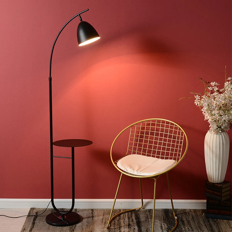 Nordic Bell Shade vloerlamp metallic 1-lamps staande woonkamerlamp met marmeren voet Clearhalo