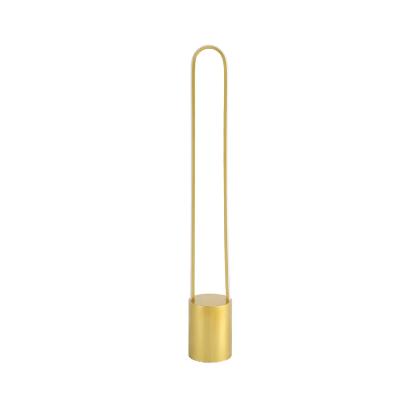 Nordic Ellips Vloerleeslamp Acryl 39"/55" H LED Slaapkamer Staande Licht Goud, Warm/Wit Licht Clearhalo