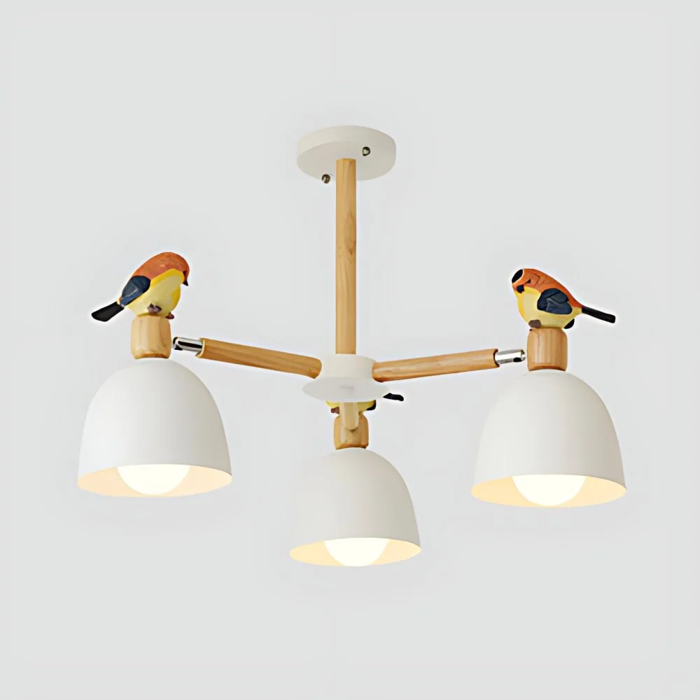 Nordic moderne kom schaduw hanger kroonluchter ijzeren kroonluchter met vogel deco verlichting voor woonkamer deco Clearhalo