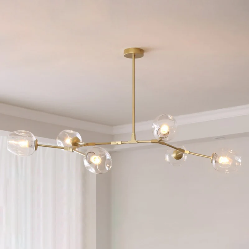 Nordic Molecule-plafondhanglamp met kuiltjes de woonkamer, kroonluchter met draaischarnier Clearhalo