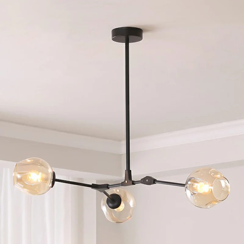 Nordic Molecule-plafondhanglamp met kuiltjes de woonkamer, kroonluchter met draaischarnier Clearhalo