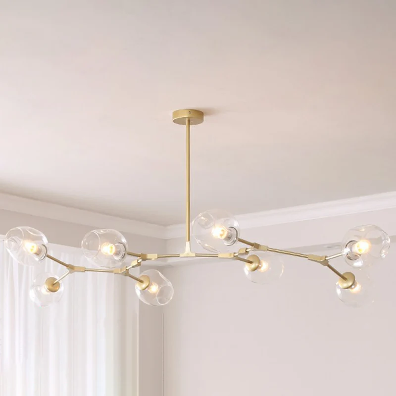 Nordic Molecule-plafondhanglamp met kuiltjes de woonkamer, kroonluchter met draaischarnier Clearhalo