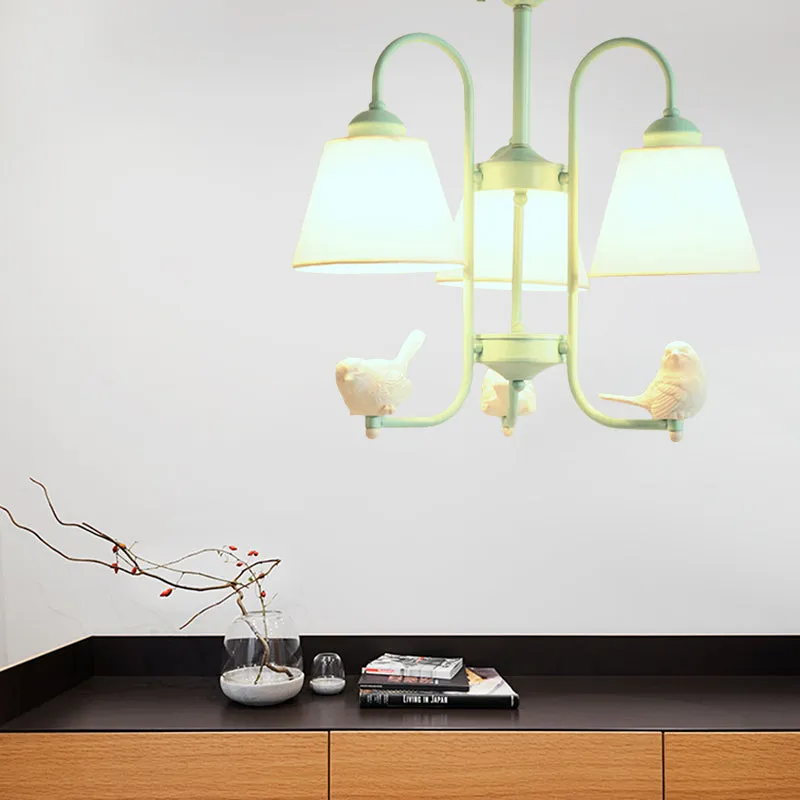 Nordic stijlvolle emmer hanglamp met levendige duif metalen kroonluchter groen voor restaurant Clearhalo