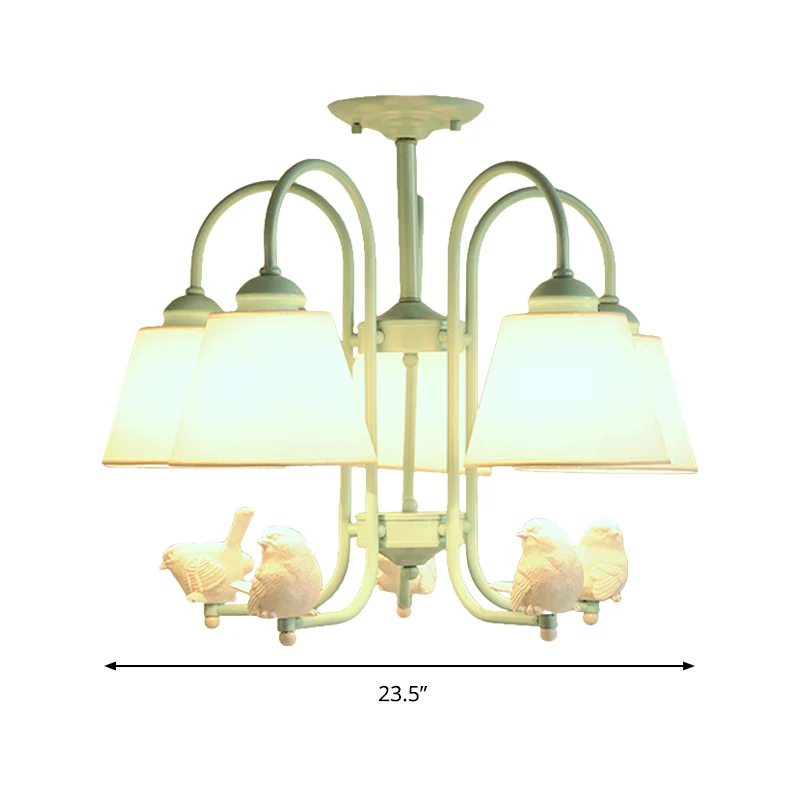 Nordic stijlvolle emmer hanglamp met levendige duif metalen kroonluchter groen voor restaurant Clearhalo