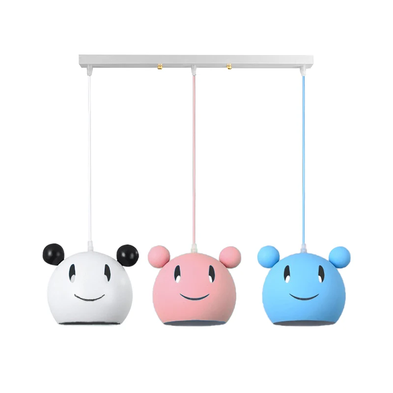 Nordic stijlvolle muis hanglamp 3 lampen metalen hanglamp voor kinderslaapkamer Clearhalo