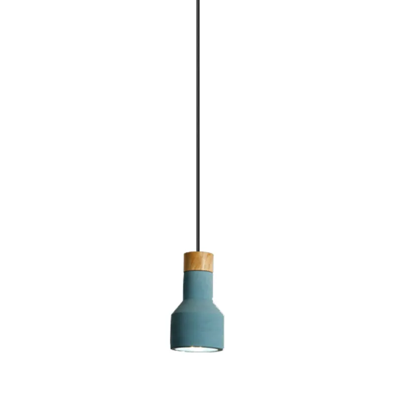 Nordic stijlvolle plafondhanger fakkelvorm één licht cement hanglamp voor slaapkamer hotel Clearhalo