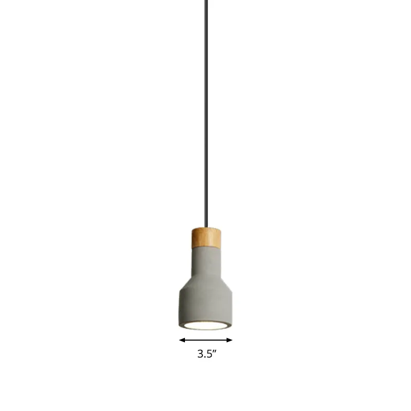 Nordic stijlvolle plafondhanger fakkelvorm één licht cement hanglamp voor slaapkamer hotel Clearhalo