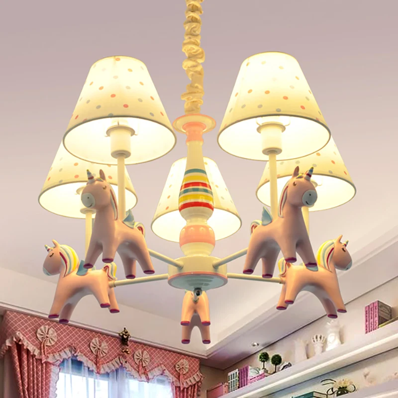 Nordic taps toelopende schaduw hangende lampen stoffen hanglamp voor woonkamer Clearhalo