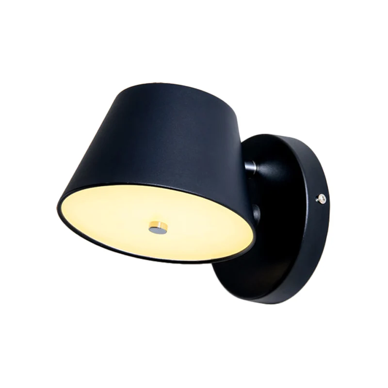 Nordic taps toelopende schaduw wandlamp metaal zwart/wit wandkandelaar voor slaapkamer studeerkamer Clearhalo
