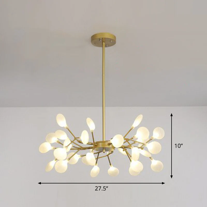 Nordic Tree Branch LED kroonluchter acryl slaapkamer plafond hanglamp goud Clearhalo