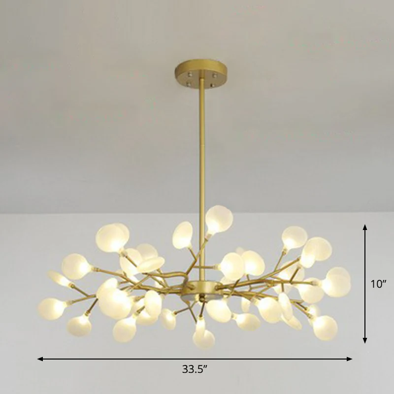 Nordic Tree Branch LED kroonluchter acryl slaapkamer plafond hanglamp goud Clearhalo