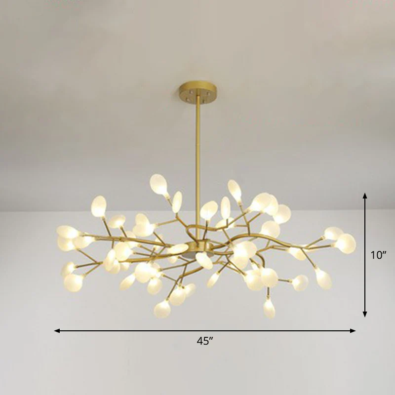 Nordic Tree Branch LED kroonluchter acryl slaapkamer plafond hanglamp goud Clearhalo