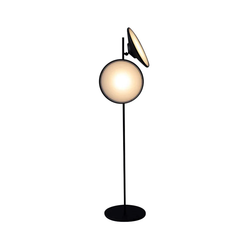 Nordic trompet staande verlichting metalen LED-studeerkamer vloerleeslamp zwart, warm/wit licht Clearhalo
