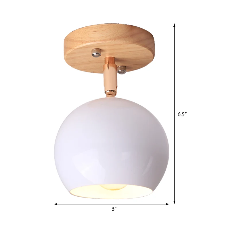 Nordic Zwart/Grijs/Wit/Roze/Groen Baan Semi-inbouwlamp Verstelbaar 1 Licht Metalen Plafondmontage Lichtarmatuur Clearhalo