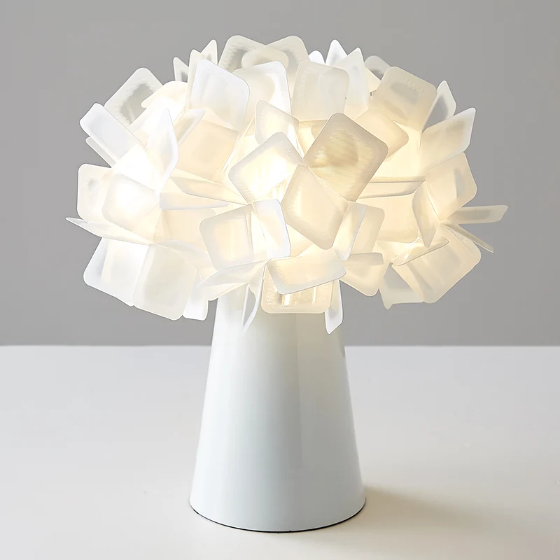 Origami bloem metalen nachtlampje decoratieve LED-accent tafellamp voor woonkamer Clearhalo