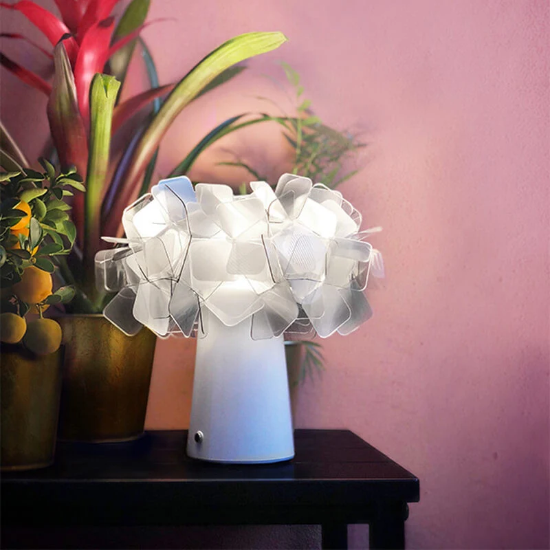 Origami bloem metalen nachtlampje decoratieve LED-accent tafellamp voor woonkamer Clearhalo