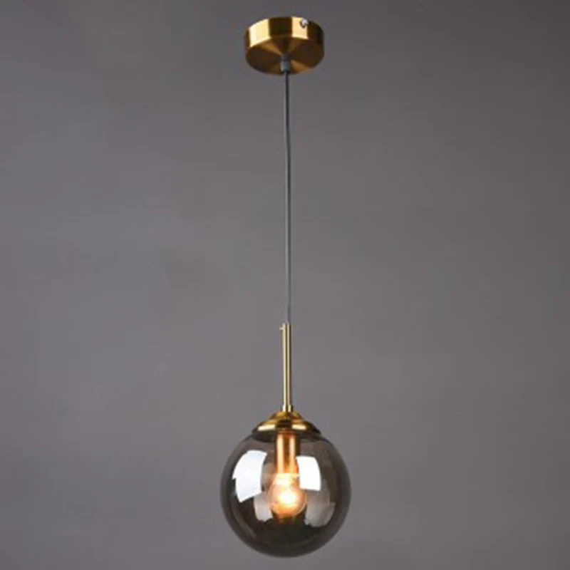 Ovale glazen moderne minimalistische hanglamp met een diameter van 6 inch Koffiewinkel hanglamp met ophangdraad van 47 inc...