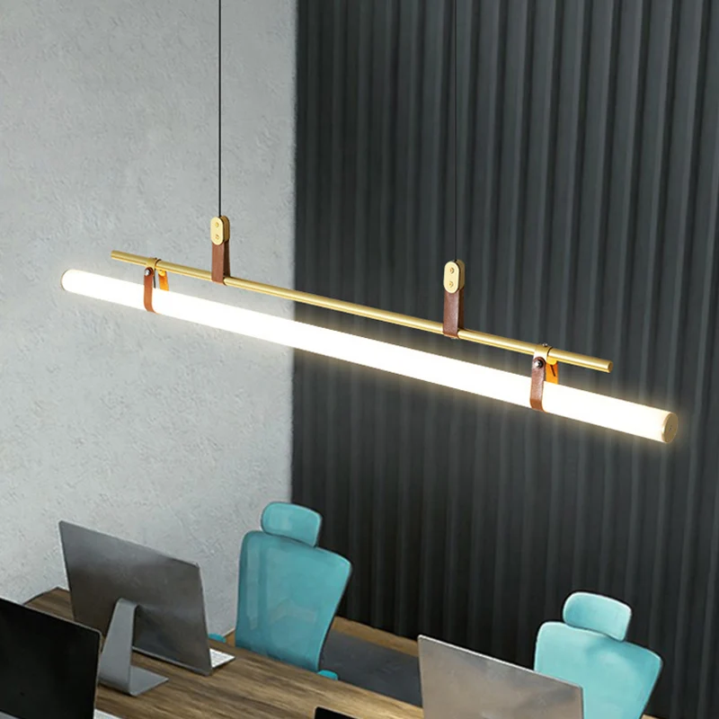 Paalvormige acryl eiland hanglamp Eenvoudige LED-hanglamp voor eetkamer Clearhalo