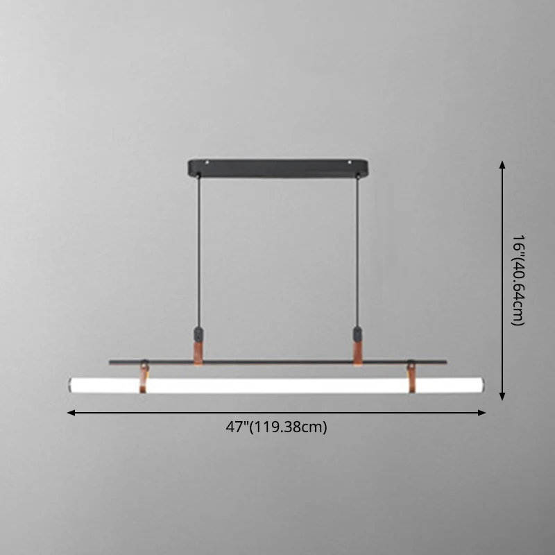 Paalvormige acryl eiland hanglamp Eenvoudige LED-hanglamp voor eetkamer Clearhalo