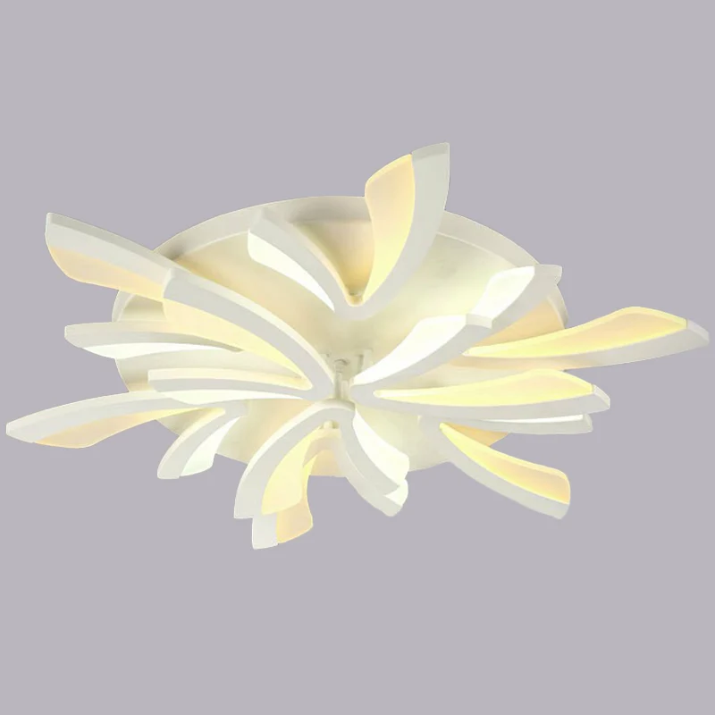 Paardebloem plafondmontagelamp Minimalistische acryl woonkamer LED semi-inbouw wit Clearhalo