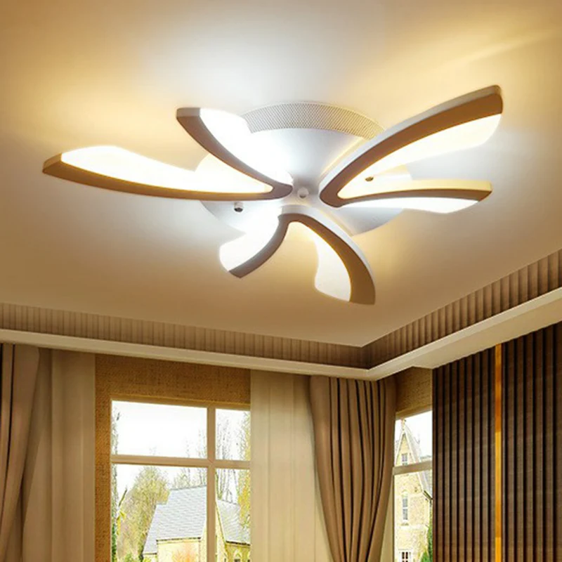 Paardebloem plafondmontagelamp Minimalistische acryl woonkamer LED semi-inbouw wit Clearhalo