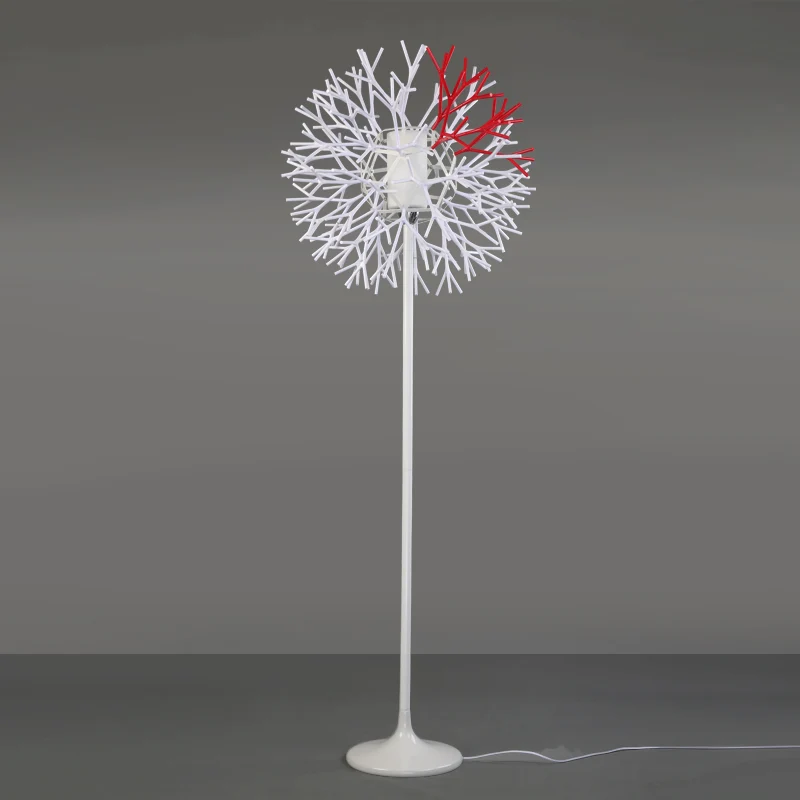 Paardenbloemvorm Woonkamer Vloerlamp Metaal 1 Kop Romantische Vloerlamp Wit Clearhalo