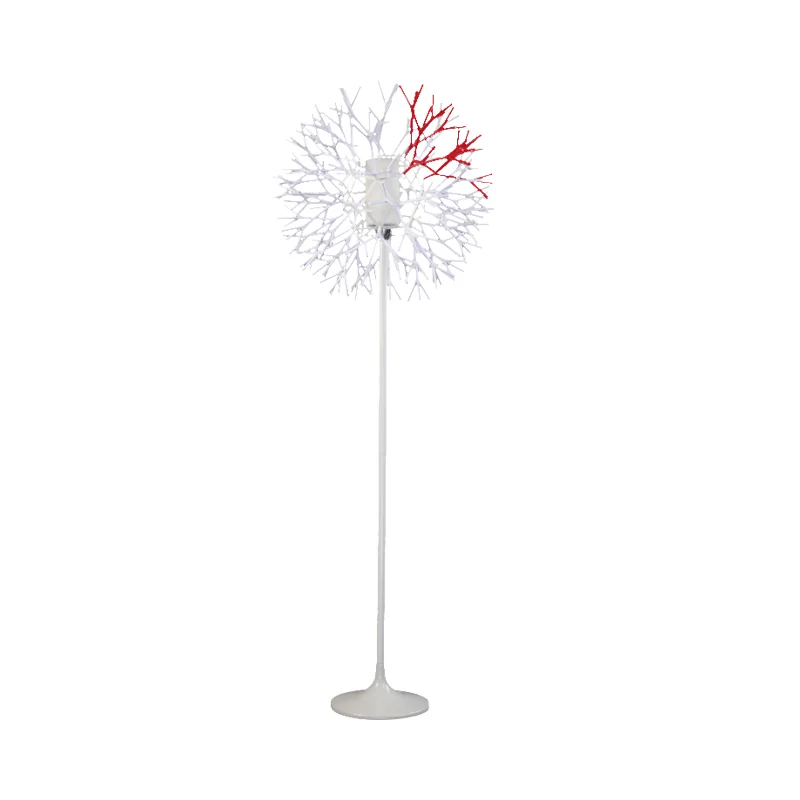 Paardenbloemvorm Woonkamer Vloerlamp Metaal 1 Kop Romantische Vloerlamp Wit Clearhalo