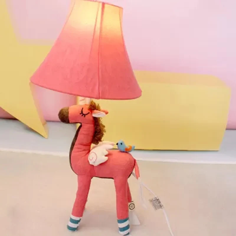 Paardvorm Leeslamp Enkele lamp Cartoon Stof Bureaulamp voor kinderstudeerkamer Clearhalo