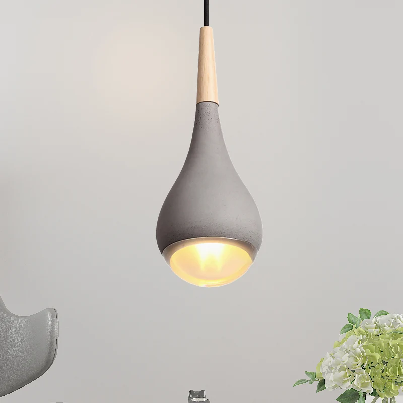 Pear Hanglamp Nordic Cement 1 Lichtgrijs/Rood/Groen Hangende plafondlamp Clearhalo