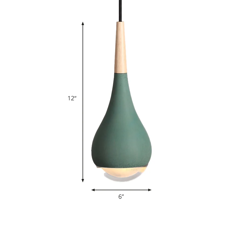 Pear Hanglamp Nordic Cement 1 Lichtgrijs/Rood/Groen Hangende plafondlamp Clearhalo