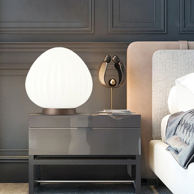 Perzikvormig nachtkastje licht modernistisch acryl 1 licht wit nachtlampje voor nachtkastje Clearhalo