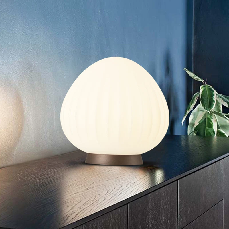Perzikvormig nachtkastje licht modernistisch acryl 1 licht wit nachtlampje voor nachtkastje Clearhalo
