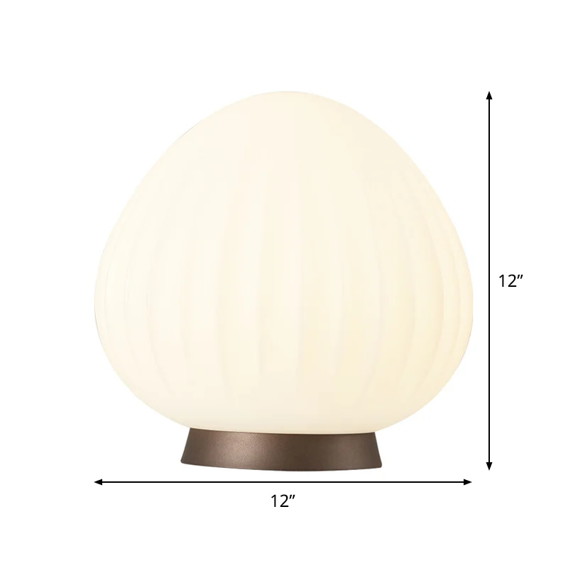 Perzikvormig nachtkastje licht modernistisch acryl 1 licht wit nachtlampje voor nachtkastje Clearhalo