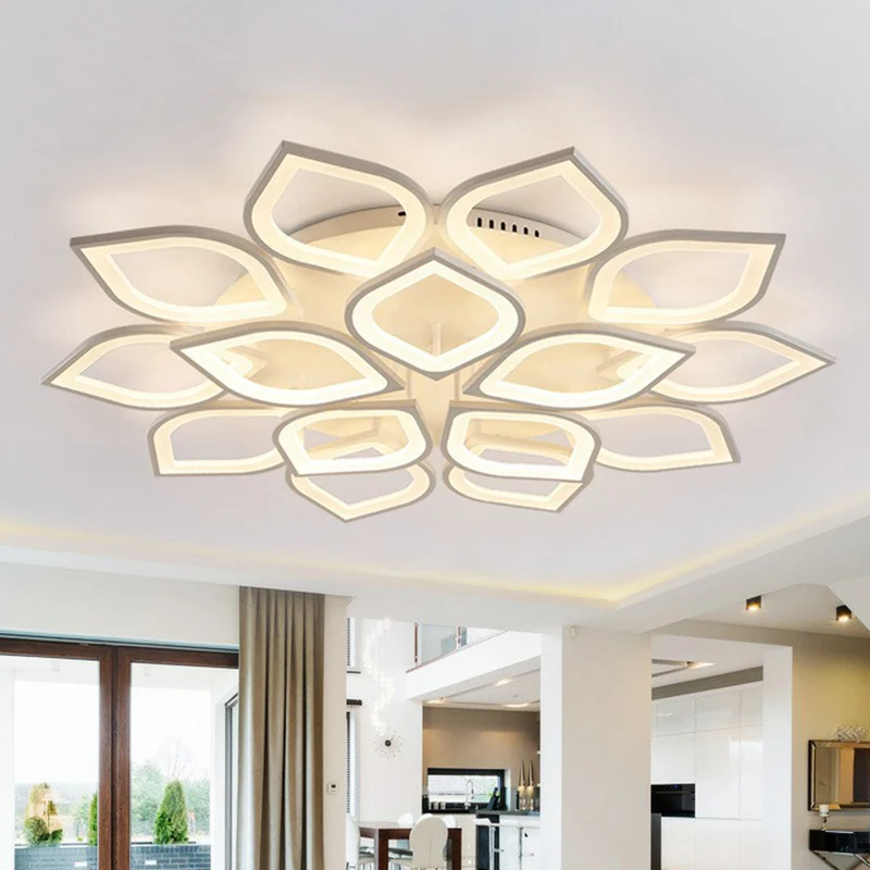 Petal Woonkamer LED Semi-inbouwlicht Acryl Eenvoud Plafondinbouw wit Clearhalo