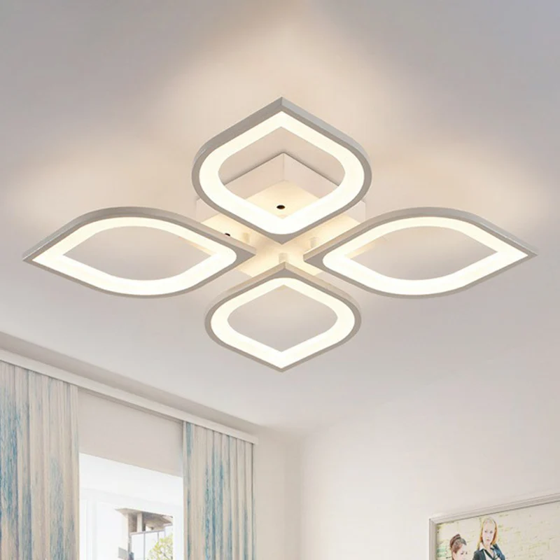 Petal Woonkamer LED Semi-inbouwlicht Acryl Eenvoud Plafondinbouw wit Clearhalo