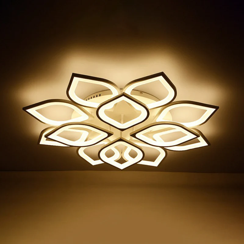 Petal Woonkamer LED Semi-inbouwlicht Acryl Eenvoud Plafondinbouw wit Clearhalo