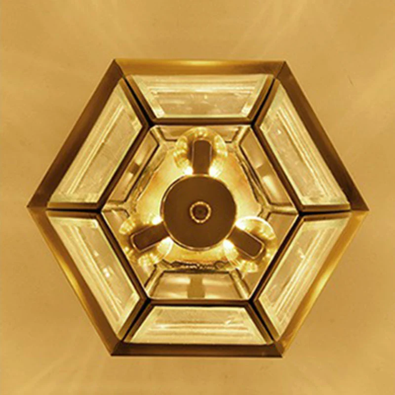 Plafond hangende lantaarn antieke ovale helder glazen hanglamp messing voor eetkamer Clearhalo