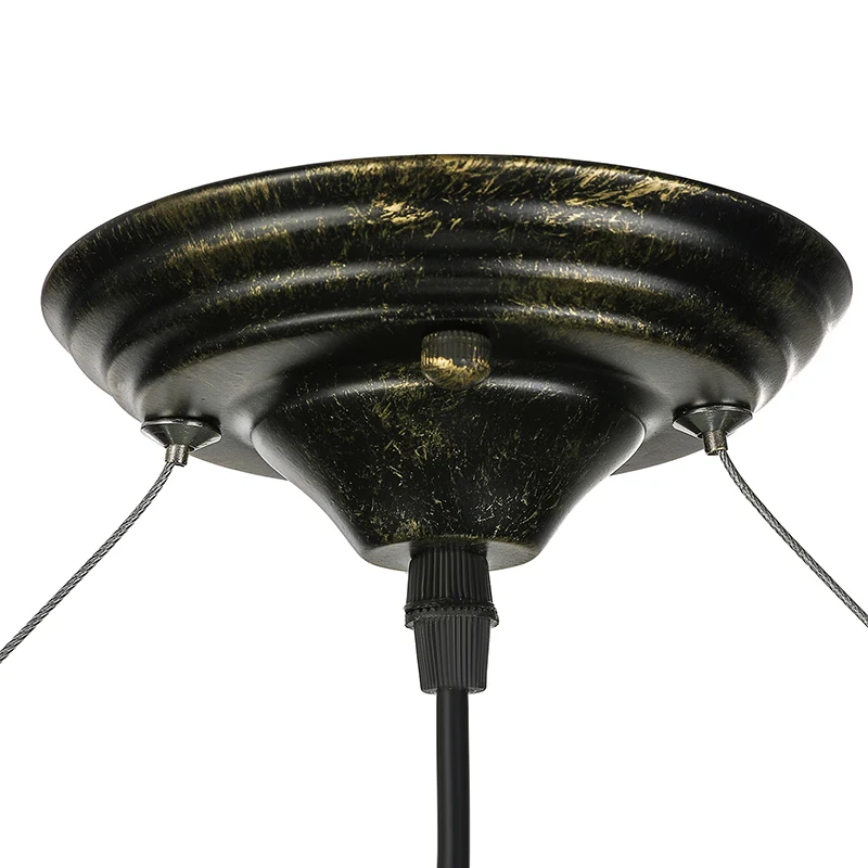 Plafondlamp woonkamer eiland met kale lamp, industrieel metaal, 5 lampen, antieke koperen hanglamp Clearhalo