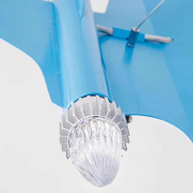 Plane Kleuterschool Game Room Kroonluchter Metaal Cartoon Kinderhanglamp hemelsblauw Clearhalo