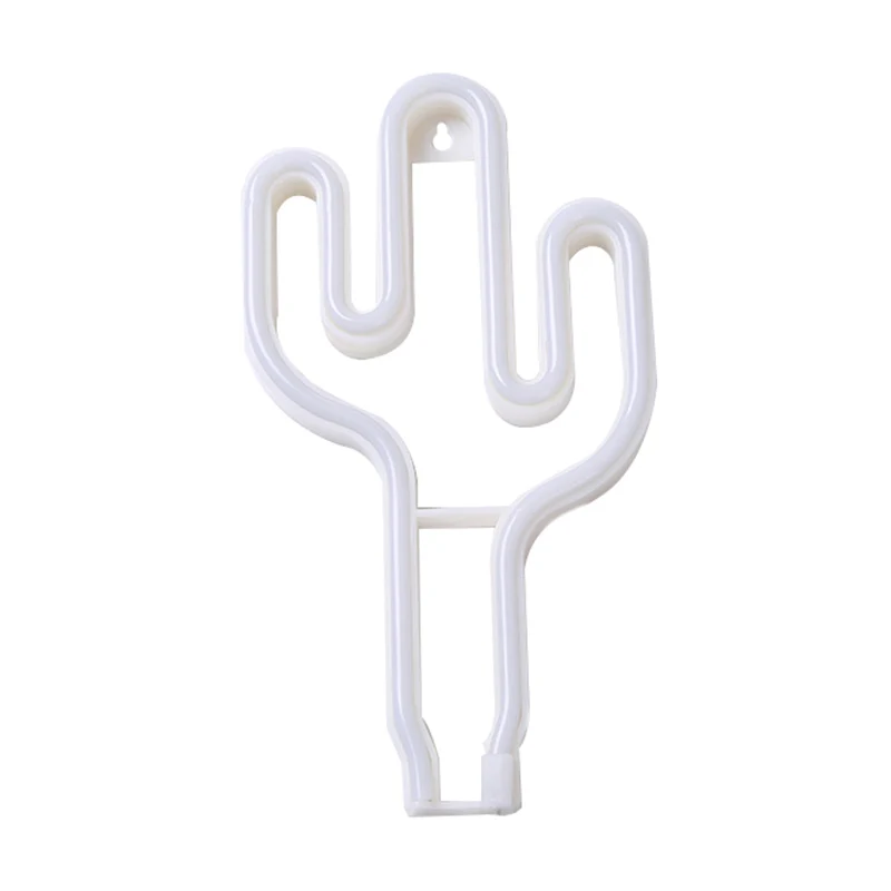 Plastic Cactus Mini Nachtlamp Creatieve USB-bediende LED Witte Muur Nachtverlichting Clearhalo