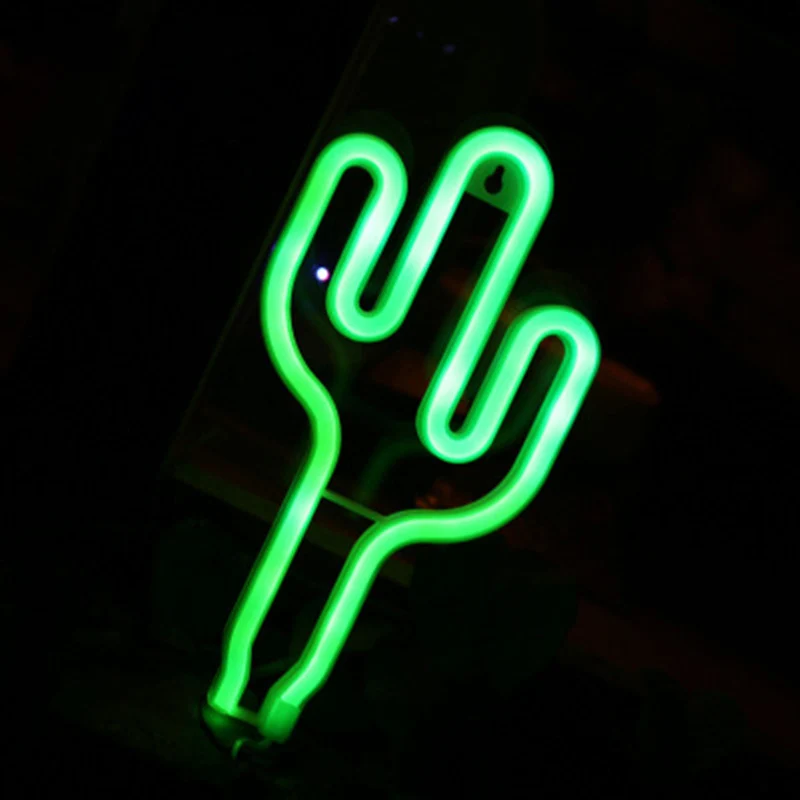 Plastic Cactus Mini Nachtlamp Creatieve USB-bediende LED Witte Muur Nachtverlichting Clearhalo