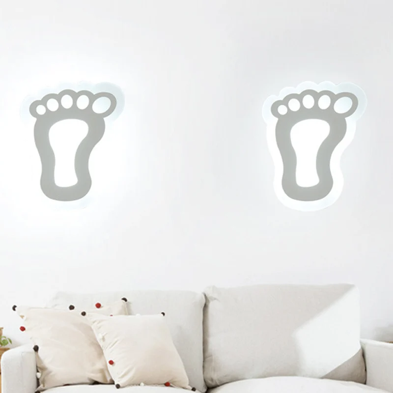 Platte cartoonvorm wandlamp moderne stijlvolle acryl LED-wandlamp wit voor trap Clearhalo