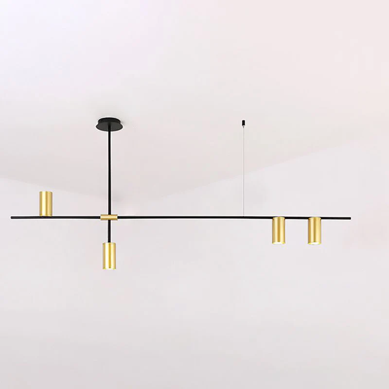 Postmoderne kroonluchter met kruisarm, metalen woonkamerspot, hanglamp zwart en goud Clearhalo